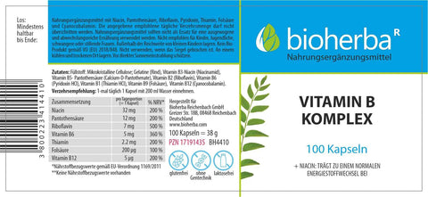 Vitamin B Komplex 100 Kapseln