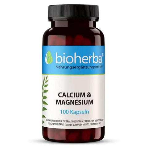Magnesium & Calcium Kapseln in Citratform – 100 Stück für Knochen & Muskeln