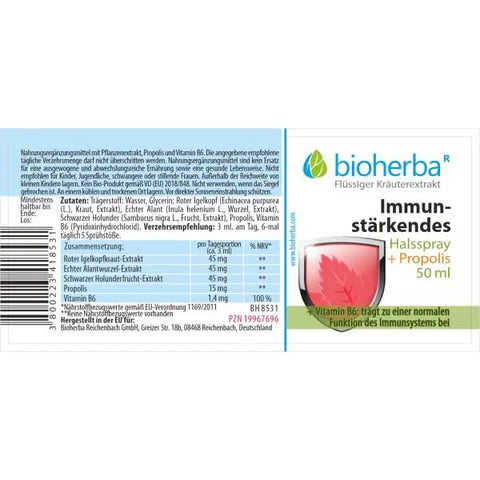 Immunstärkendes Halsspray mit Propolis 50 ml