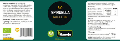 Spirulina & Chlorella – 300 Tabletten, geballte Algenpower in jeder Portion