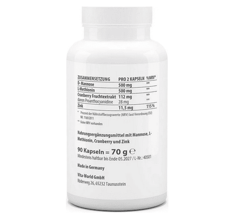 Cranberry + D-Mannose (90 Kps)