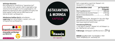 Astaxanthin 135 mg + Moringa 250 mg 60 Kapseln