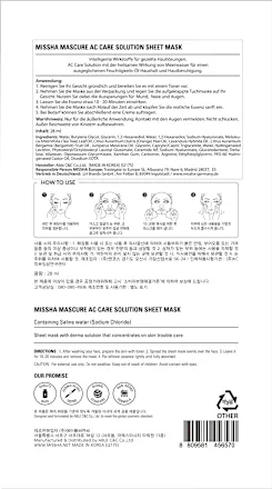 MISSHA Mascure AC Care Saline Water Sheet Mask