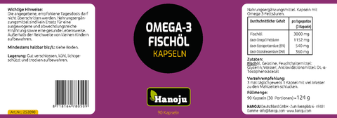 Omega 3 Fischöl 1000 mg 90 Kapseln