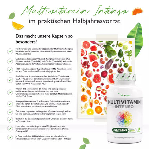 Premium Multivitamin Intenso - 365 Kapseln