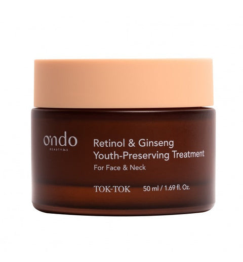 Ondo Beauty 36.5 Koreanische Retinol & Ginseng Gesichtscreme – Vegane Anti-Aging mit Peptiden – 50 ml
