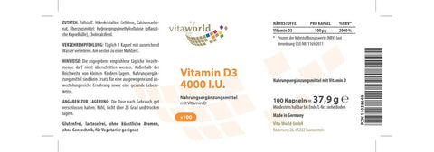 Vitamin D3 4000 I.U. (100 Kps)