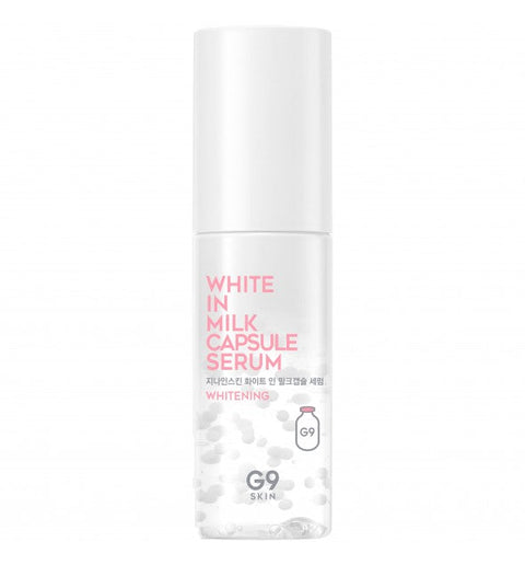 G9 Skin White In Milk Capsule Serum – Feuchtigkeit & Glow Serum mit Milchprotein & Niacinamid – Koreanische Gesichtspflege 50 ml
