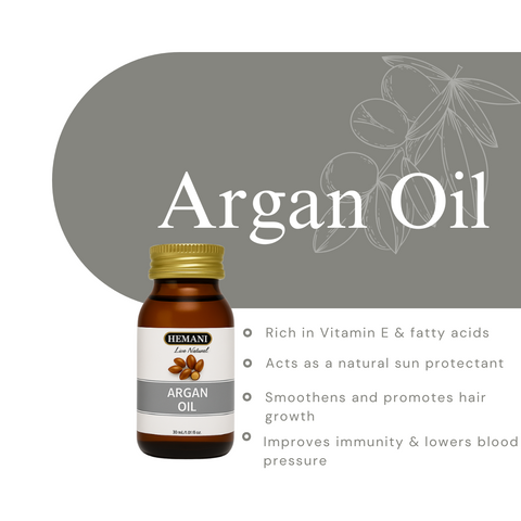 Hemani Arganöl 30 ml – Natürliches Pflegeöl für Haut, Haare & Massage