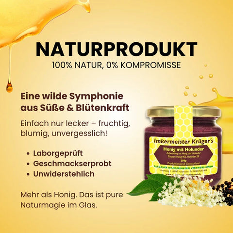 Honig mit Holunder 250g Naturprodukt