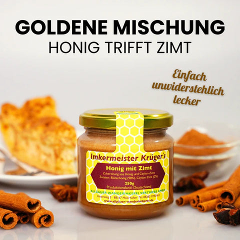 Honig mit Zimt – Naturprodukt 250g