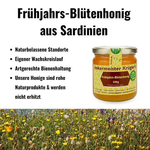 Frühjahrs-Blütenhonig – 100% Imker Naturprodukt 500g