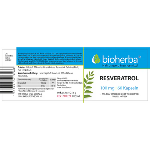 Resveratrol 100 mg 60 Kapseln