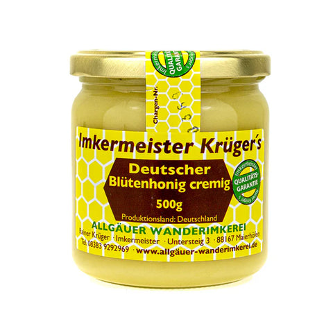 Deutscher Blütenhonig cremig – 100% Imker Naturprodukt 500g