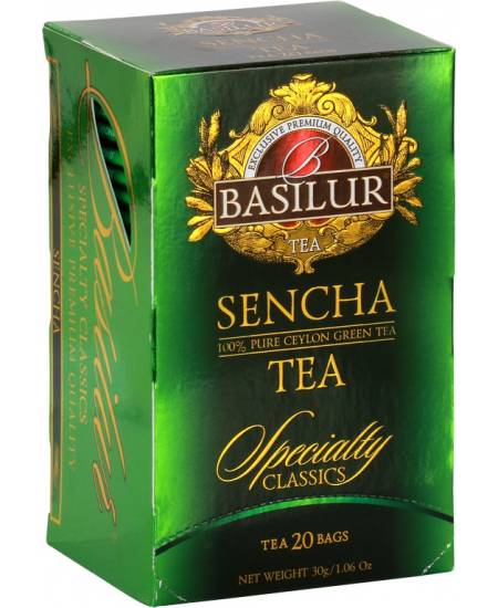 BASILUR Specialty Sencha – Grüner Tee im Gastro-Teebeutel, 25 × 1,5 g Papierverpackung