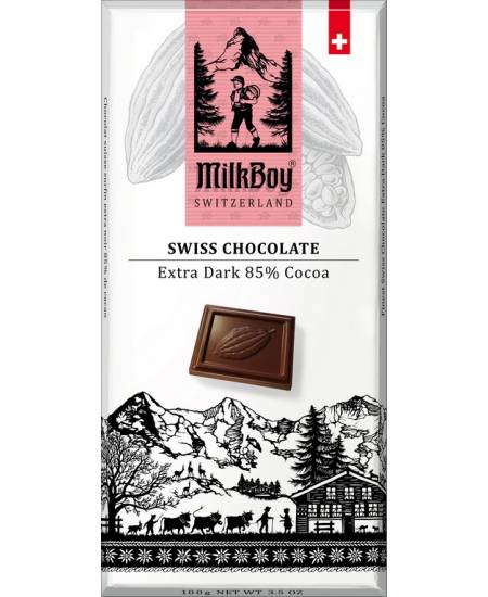 MILKBOY SWISS Bitterschokolade 85 % Extra Dark 85g