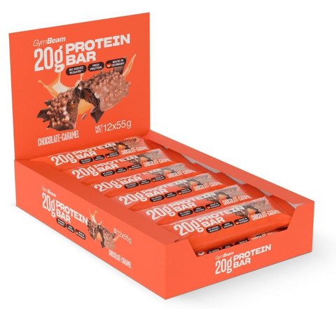 Proteinriegel Schokolade-Karamell – 20 g Protein pro Riegel | ohne Zuckerzusatz | Eiweißreicher Snack