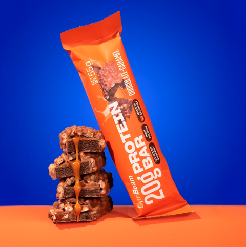 Proteinriegel Schokolade-Karamell – 20 g Protein pro Riegel | ohne Zuckerzusatz | Eiweißreicher Snack