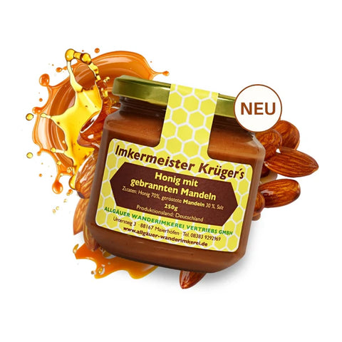 Honig mit gebrannten Mandeln 250g Naturprodukt