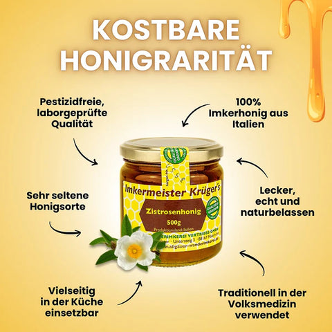Zistrosenhonig (Wilde Zistrose) – 100% Imker Naturprodukt 500g