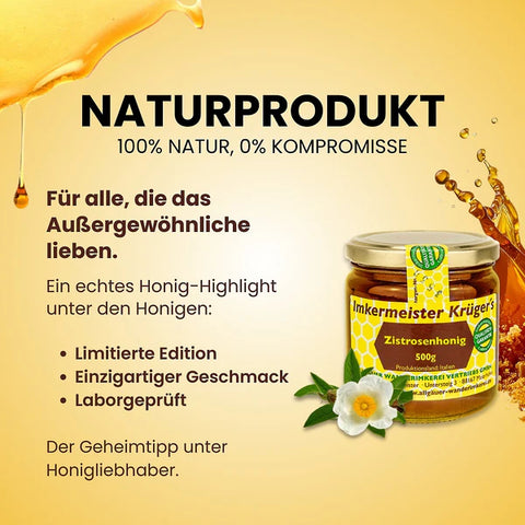 Zistrosenhonig (Wilde Zistrose) – 100% Imker Naturprodukt 500g