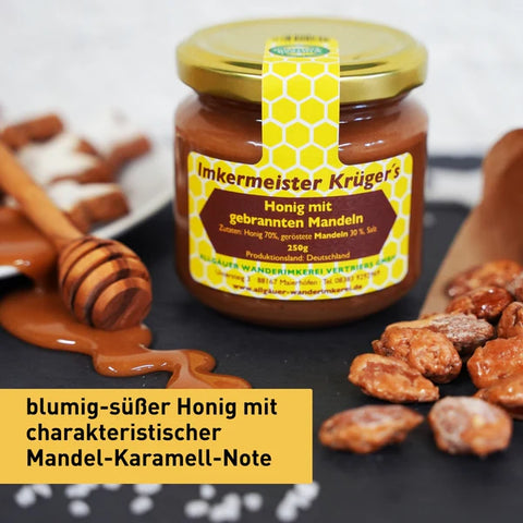 Honig mit gebrannten Mandeln 250g Naturprodukt
