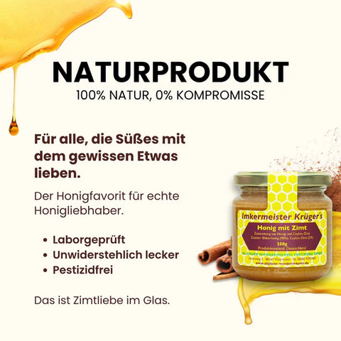 Honig mit Zimt – Naturprodukt 250g
