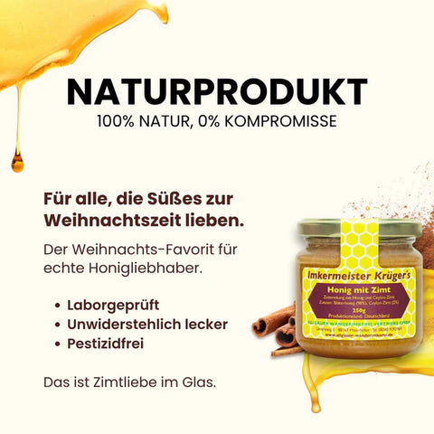 Honig mit Zimt – Naturprodukt 250g