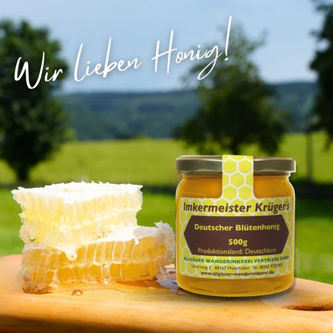 Deutscher Blütenhonig – 100% Imker Naturprodukt 500g