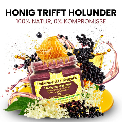 Honig mit Holunder 250g Naturprodukt