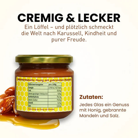 Honig mit gebrannten Mandeln 250g Naturprodukt