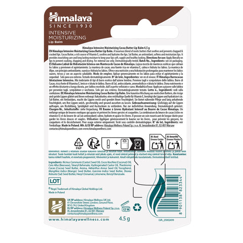 Himalaya Intensiv feuchtigkeitsspendender Kakaobutter - Lippenbalsam - 4.5g