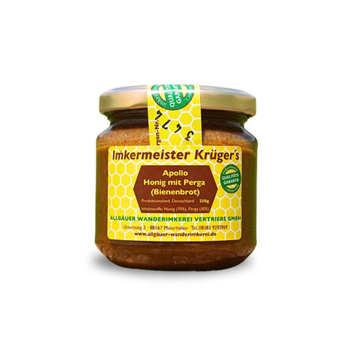 APOLLO Honig mit Perga (Bienenbrot) – Imker Naturprodukt 250g