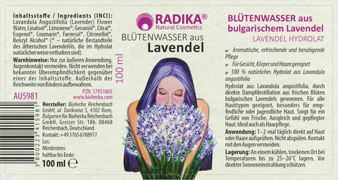 Blütenwasser aus bulgarischem Lavendel Flower Destillate 100 ml