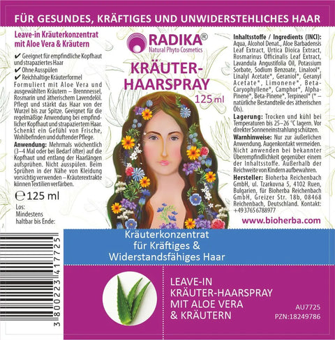 Haarspray mit Aloe Vera & Kräutern 125 ml