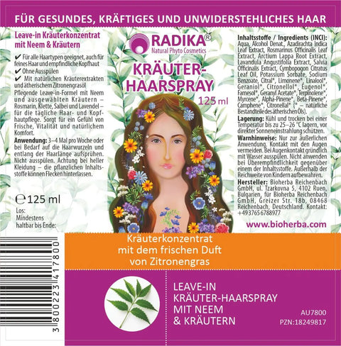 Haarspray mit Neem & Kräutern 125 ml