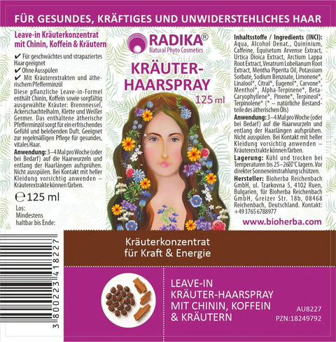 Haarspray mit Chinin, Koffein & Kräutern 125 ml