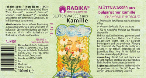 Blütenwasser aus bulgarischer Kamille Flower Destillate 100 ml