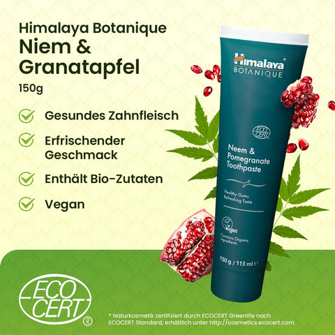 Himalaya Botanique Neem & Granatapfel Zahnpasta - 150 g