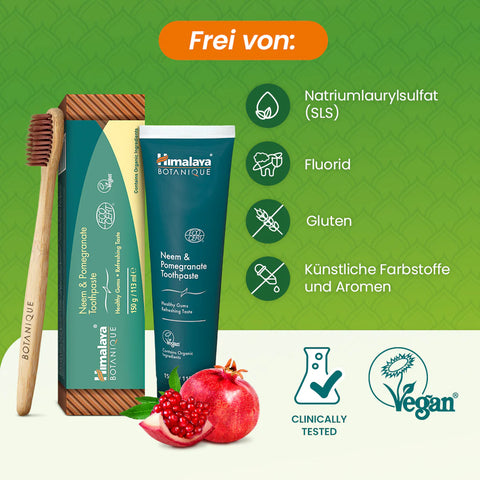 Himalaya Botanique Neem & Granatapfel Zahnpasta - 150 g