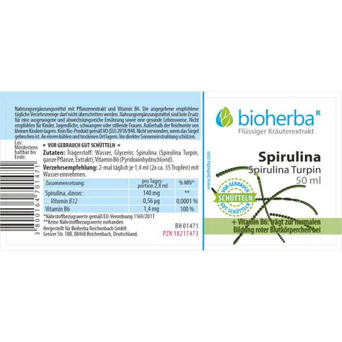 Spirulina Turpin Tropfen Tinktur 50 ml
