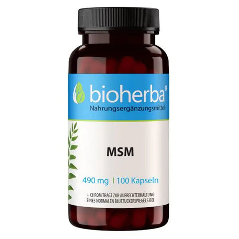 MSM 490 mg + Chrom – 100 Kapseln Stoffwechsel & Blutzuckerbalance