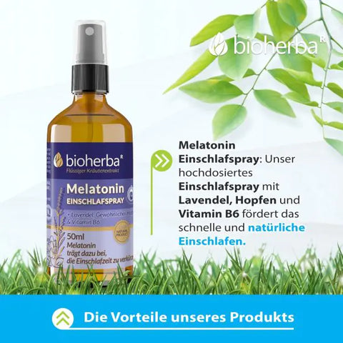 Melatonin Einschlafspray mit Lavendel, Hopfen & Vitamin B6 50 ml
