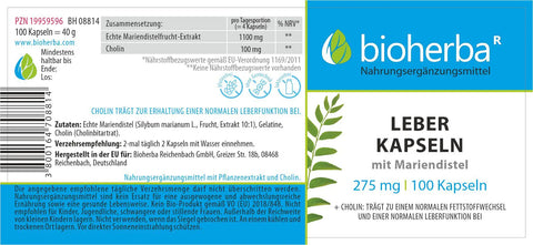 Leber Kapseln mit Mariendistel 100 Stück