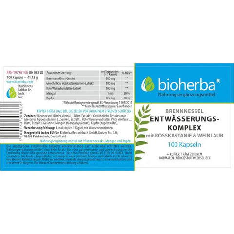Brennnessel Entwässerungs-Komplex – 100 Kapseln
