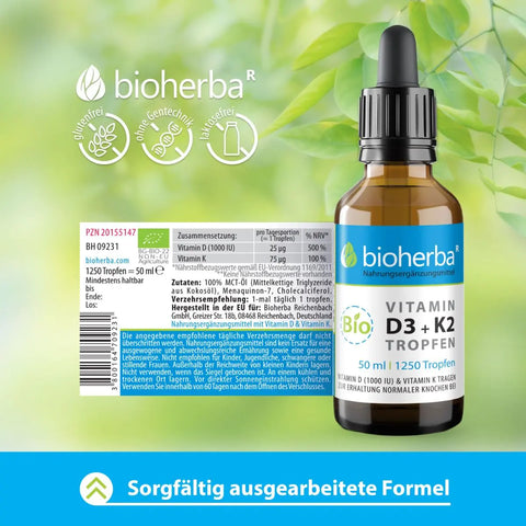 Bio Vitamin D3 + K2 Tropfen 50 ml