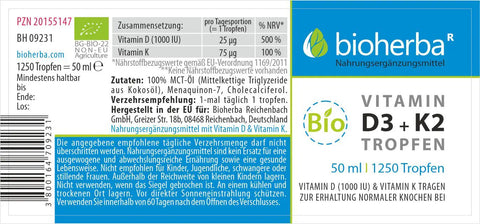 Bio Vitamin D3 + K2 Tropfen 50 ml