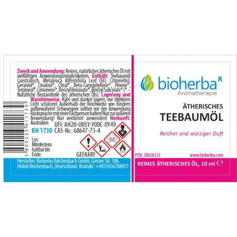 Ätherisches reines Teebaumöl 10 ml