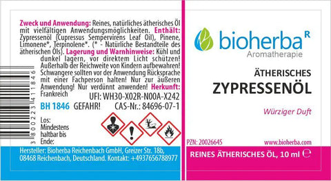 Ätherisches reines Zypressenöl 10 ml