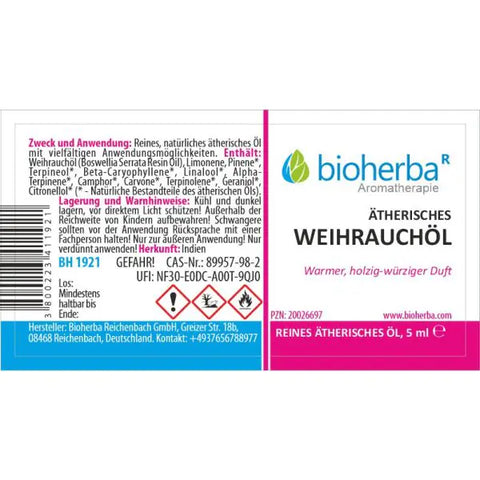 Ätherisches reines Weihrauchöl 5 ml